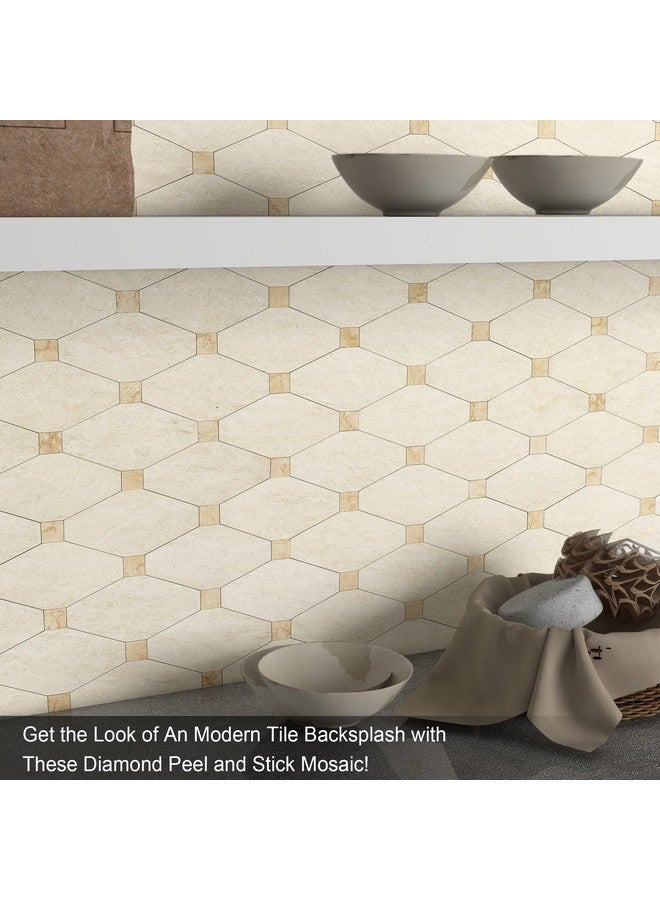 Benice BeNice Peel and Stick Backsplash Kitchen Hexagon Marble Tiles-Bathroom Backsplash Self-Adhesive Mosaic Wall Tile Stickers(5pcs,Beige)  - Image 3