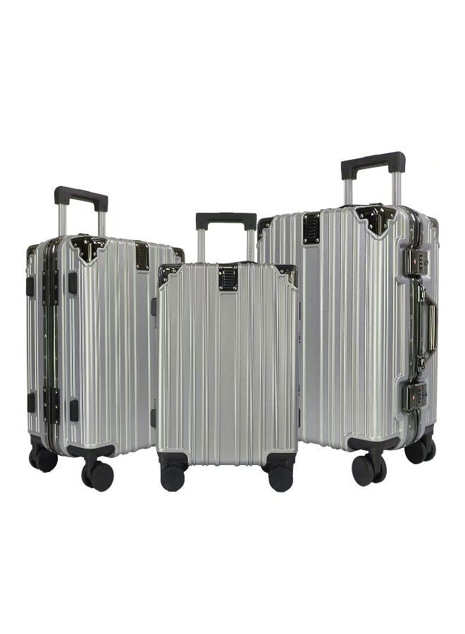 فيبتور طقم حقائب سفر فاخرة صلبة بدون سحاب، مزودة بقفل TSA مزدوج، وعجلات دوارة صامتة بزاوية 360 درجة، ومقبض من سبائك الألومنيوم.