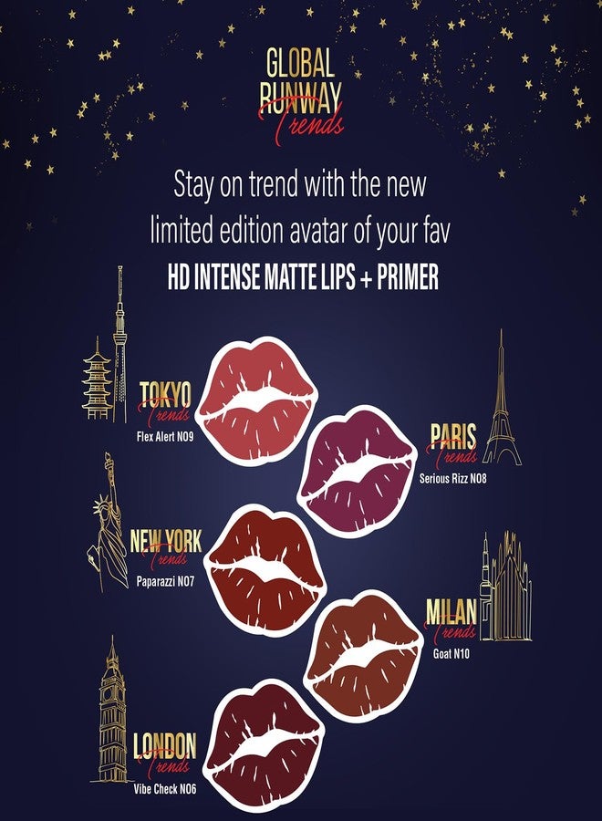 Facescanada FACES CANADA Ultime Pro HD Intense Matte Lips + Primer - GOAT N10, 1.4g, Limited Edition | 9HR Long Stay | Primer Infused For Flawless HD Matte Finish | Intense Color | Lightweight - Image 3