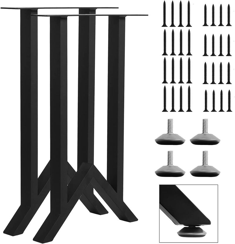 Ventuos أرجل طاولة قهوة DIY من الفولاذ Ventuos W 2PCS أسود H71CM X W45CM - Image 1