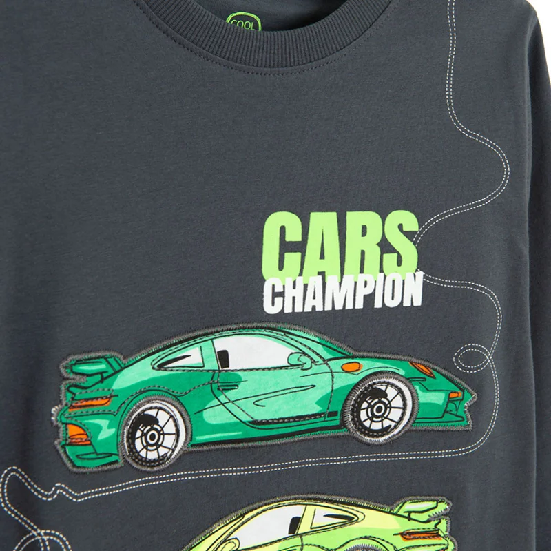 Cool Club BLUE COTTON T-SHIRT L/S