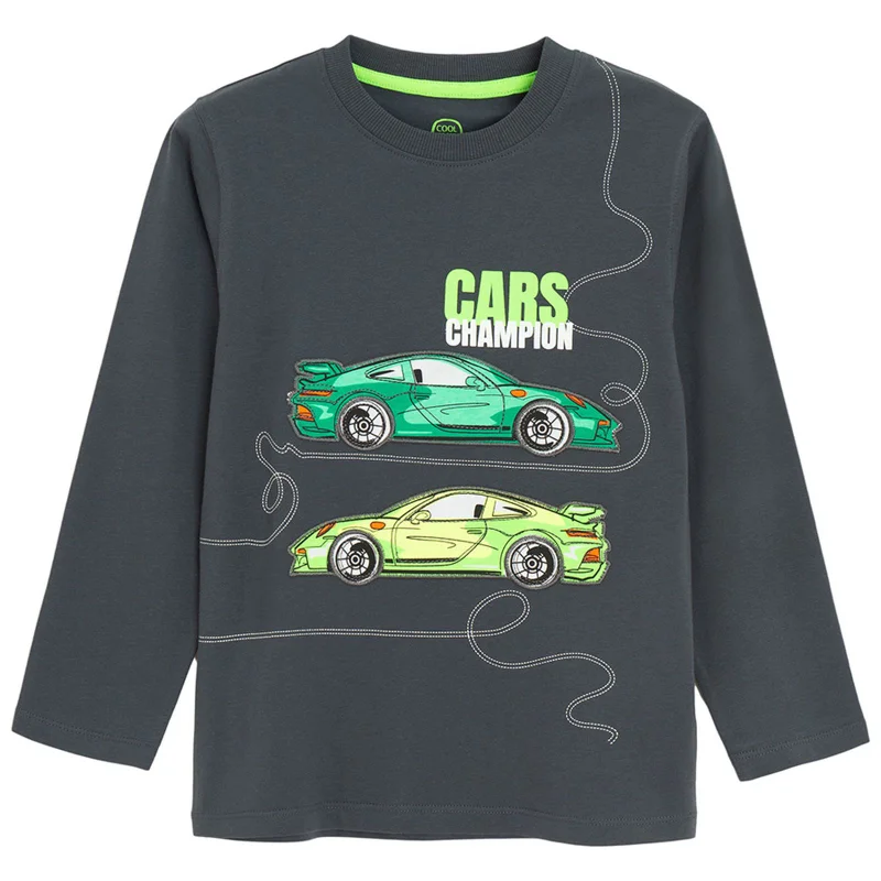 Cool Club By SMYK BLUE COTTON T-SHIRT L/S