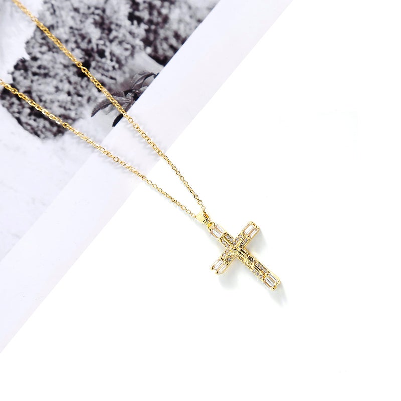 LLIYSOUN Gold Cross Necklaces for Women Jewelry Gold Cross Necklaces Gifts for Women Cross Necklace Minimalist Trendy Jewelry Valentines Day Gifts CN3 - Image 2