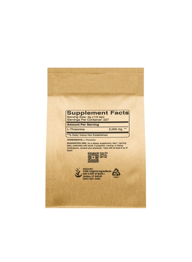 PURE ORIGINAL INGREDIENTS PURE ORIGINAL INGREDIENTS L-Threonine (1lb) Essential Amino Acid, Dietary Supplement Powder - Image 2