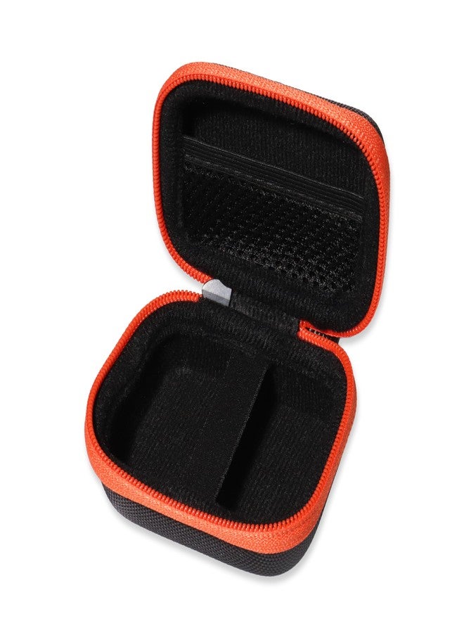 CaseSack Case for Skullcandy Grind Fuel in-Ear Wireless Earbuds with Wireless Charging (Black with Orange Zipper) - Image 4
