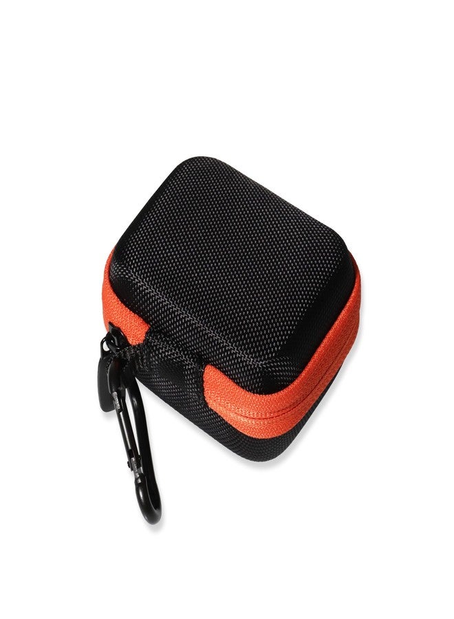 CaseSack Case for Skullcandy Grind Fuel in-Ear Wireless Earbuds with Wireless Charging (Black with Orange Zipper) - Image 5