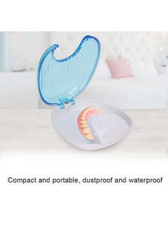 ZJchao Retainer Case, Denture Box, Case Portable Retainer Case Mouthpiece Prosthesis Box Container Denture Case, Tight Case Case (Sky Blue  - Image 2