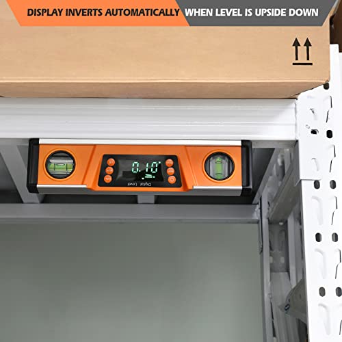 2PM TOOLS 10-Inch Digital Torpedo Level and Protractor | Neodymium Magnets | Bright LED Display | V-GROOVE MAGNETIC BASE | IP54 Dust/Water Resistant smart level with Carrying Bag - Image 5