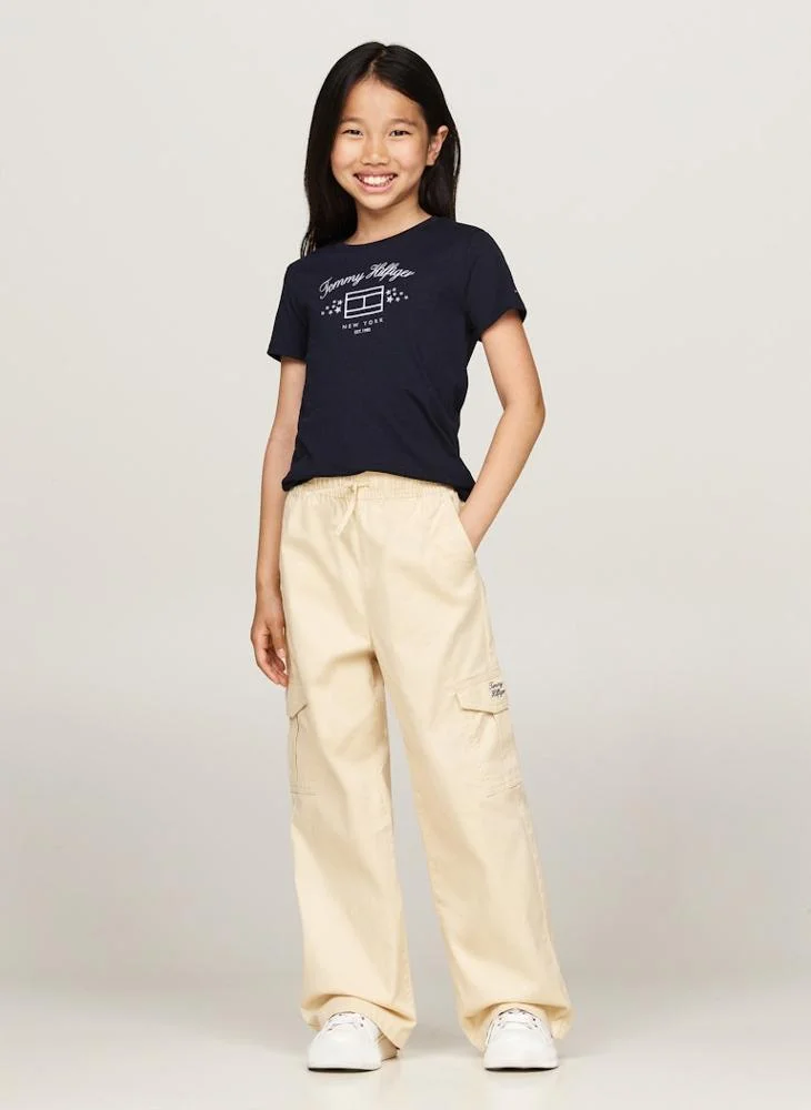 TOMMY HILFIGER Kids Logo Crew Neck T-Shirt