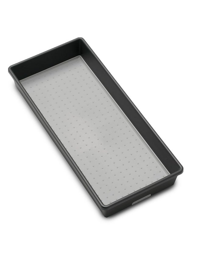 Madesmart - Madesmart Plastic Multipurpose Storage Organizer Bin for Drawers, Low-Profile Storage Bin Drawer Organizer, Granite, Pack of 1 - Image 1