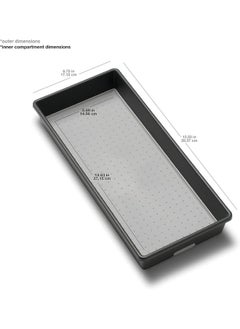 Madesmart Madesmart Plastic Multipurpose Storage Organizer Bin for Drawers, Low-Profile Storage Bin Drawer Organizer, Granite, Pack of 1  - Image 4
