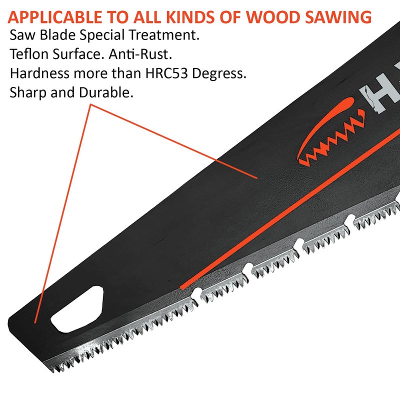 Harden 16 Hand Saw 1605 Mn Steel 3 Face Grinding Teeth Design Professional Series 631116 - Image 5