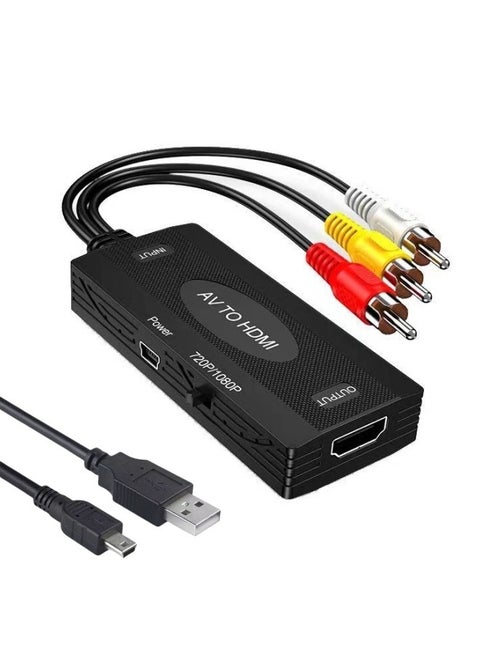 RCA to HDMI, AV to HDMI Converter, 1080P PAL/NTSC Composite Video Audio Converter Adapter