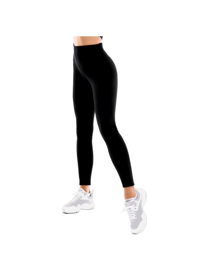 Fawarior Fleece Lined Leggings Women - Thermal Warm Soft High Waisted Tummy Control Yoga Pants for Cold Winter, Black, XL - Image 2