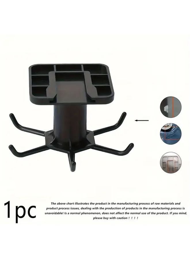 Black 360 Rotating Kitchen Hooks Heavy Duty Self Adhesive No Drill Space Saving Organizer - Image 4