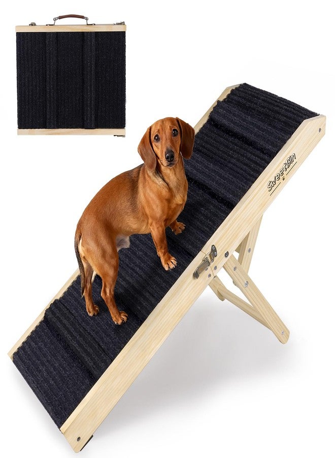 SweetBin 2026 Upgraded Dog Ramp for Couch - Foldable Small Dog Ramp for Bed - 4 Adjustable Height from 12" to 20" - Portable Pet Stairs with Non-Slip Pad - Pet Ramps Use for Low Bed Couch Steps Up to 60LBS - Image 1