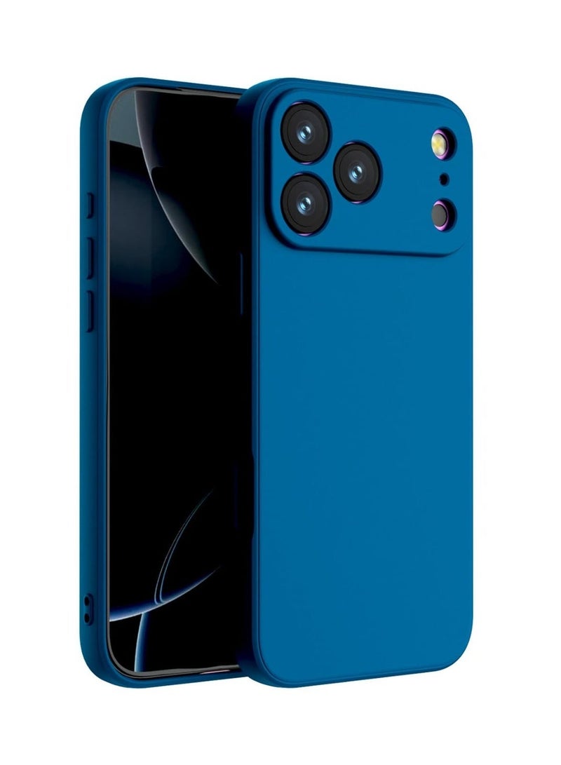 جراب سيليكون لهاتف آيفون 17 برو ماكس، غطاء ناعم، نحيف، مصنوع من مادة TPU، بلمسة نهائية غير لامعة، لون موحد، غطاء أملس، يوفر حماية كاملة للجسم ضد الصدمات لهاتف آيفون 17 برو ماكس - Image 1