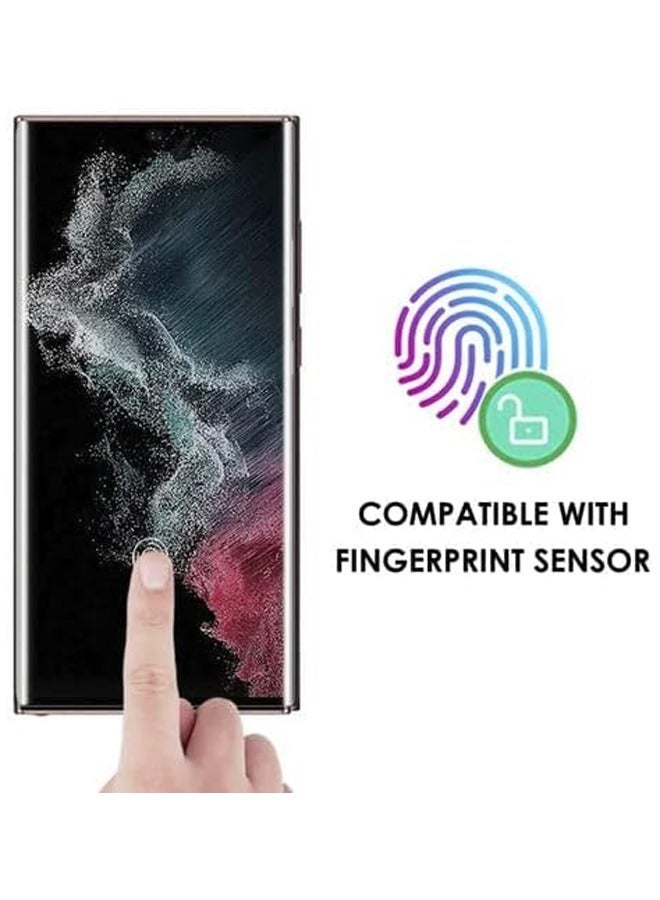 DUSALA Compatible with Galaxy S22 Ultra Screen Protector UV UV Lamp Clear Curved Edge Tempered Glass for Samsung Galaxy - Image 4