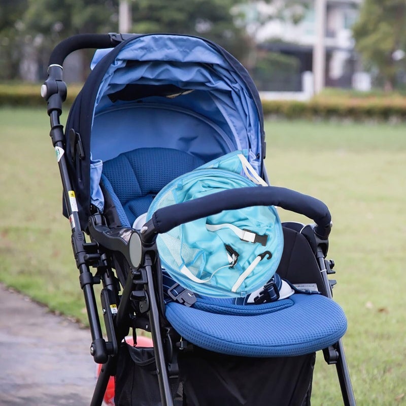 Universal Foldable Stroller Sunshade Canopy with Adjustable Angle UV Protection Rain Shield - Image 5