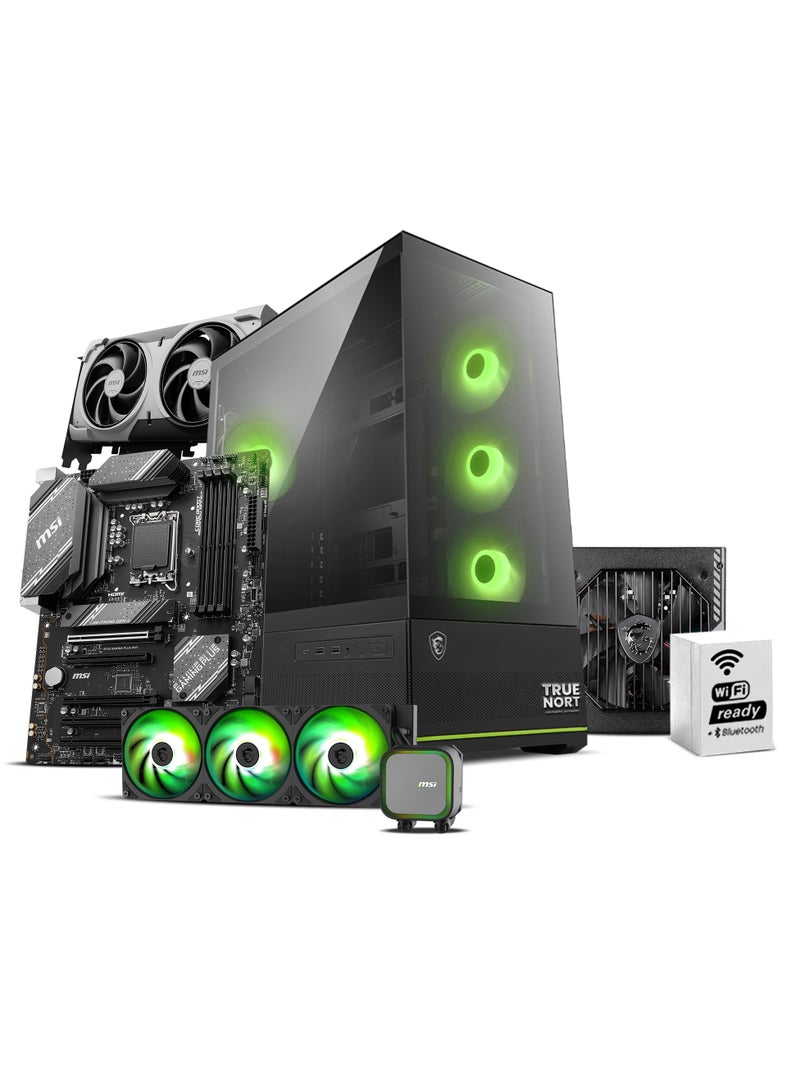 تروينورت كمبيوتر ألعاب قوي، مدعوم من MSI، بمعالج AMD Ryzen 5 7600X | ذاكرة 16GB DDR5 | تخزين 1TB NVMe SSD | بطاقة رسومات NVIDIA GeForce RTX 5060 Ti | نظام Windows 11 Pro | هيكل أسود بإضاءة RGB / يدعم Wi-Fi و Bluetooth