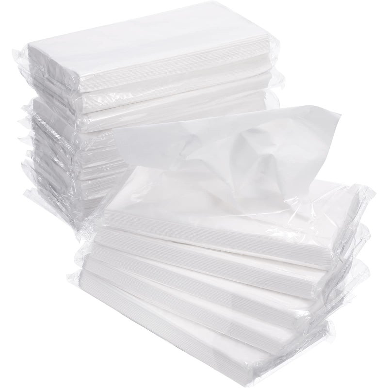 Mudder 16 Pieces Car Tissue Refills, Car Napkin Holder Refill Facial Auto Visor Travel Tissues, 3-ply 30 Sheets/Pack, Soft and Smooth