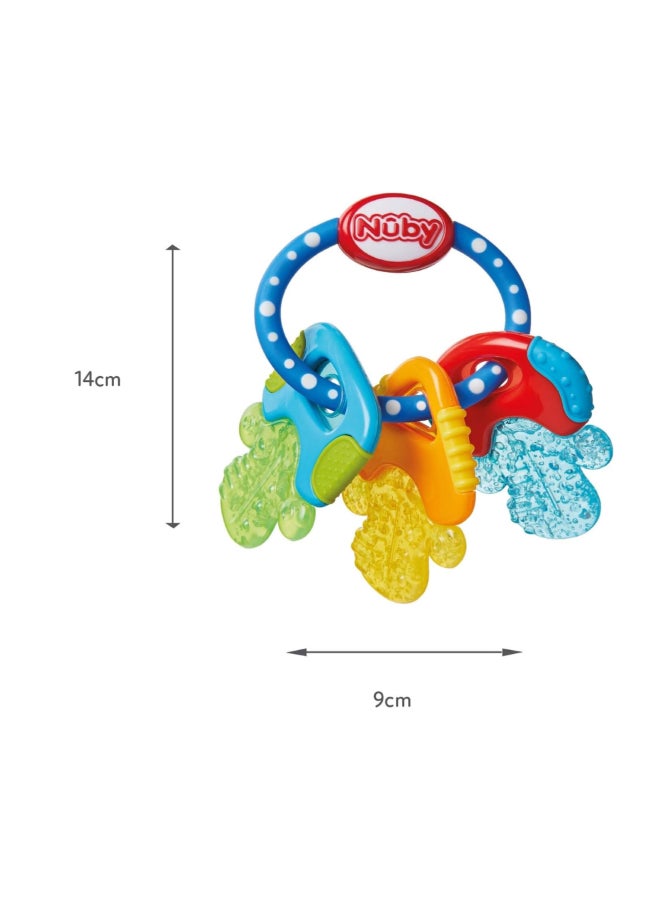 Nuby Icy Bite Keys Teether, Cooling Water Filled Baby Teething Keys, Multi-Texture Gum Soother for Teething Relief and Sensory Development, Assorted - Image 2