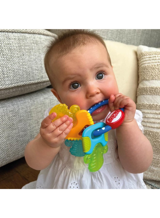 Nuby Icy Bite Keys Teether, Cooling Water Filled Baby Teething Keys, Multi-Texture Gum Soother for Teething Relief and Sensory Development, Assorted - Image 3