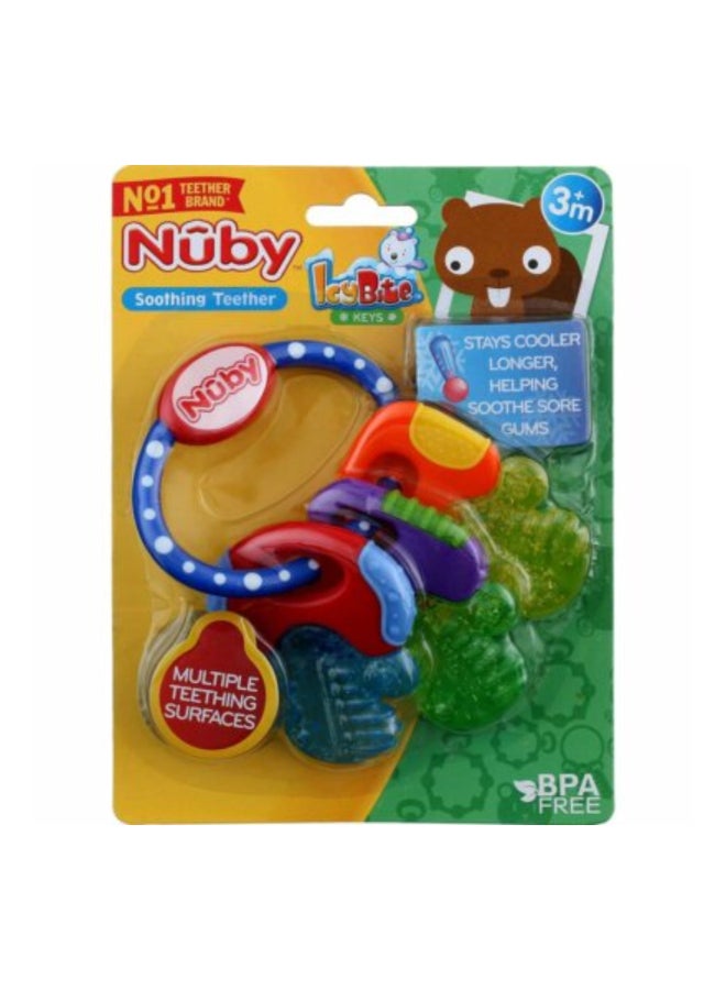 Nuby Icy Bite Keys Teether, Cooling Water Filled Baby Teething Keys, Multi-Texture Gum Soother for Teething Relief and Sensory Development, Assorted - Image 5