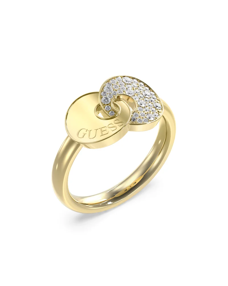 GUESS 12mm Two Links Pave Ring