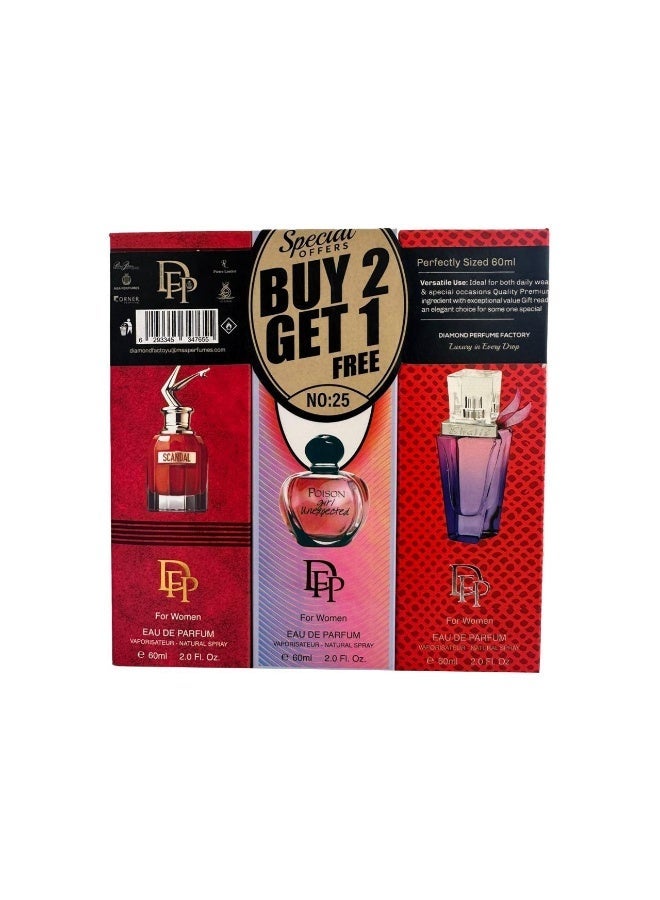 Diamond BUY 2 GET 1' 60 ml perfume set no 25 FROM DIAAMOND - Image 2