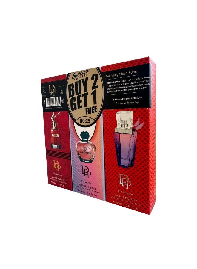 Diamond BUY 2 GET 1' 60 ml perfume set no 25 FROM DIAAMOND - Image 1
