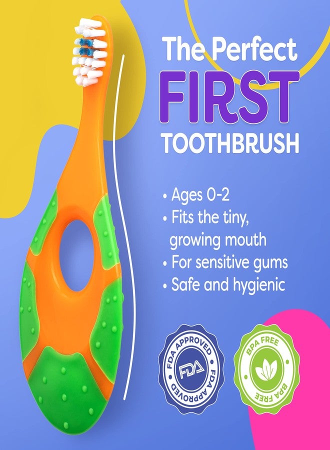 Trueocity Kids Toothbrush 4 Pack - Toddler Toothbrush - Soft Bristles - Child Sized Brush Heads (3-10 Year Old) - Kids Tooth Brush - Easy Storage - Toddler, Girl & Boy Set (4-Pack, Multi-Color) - Image 3