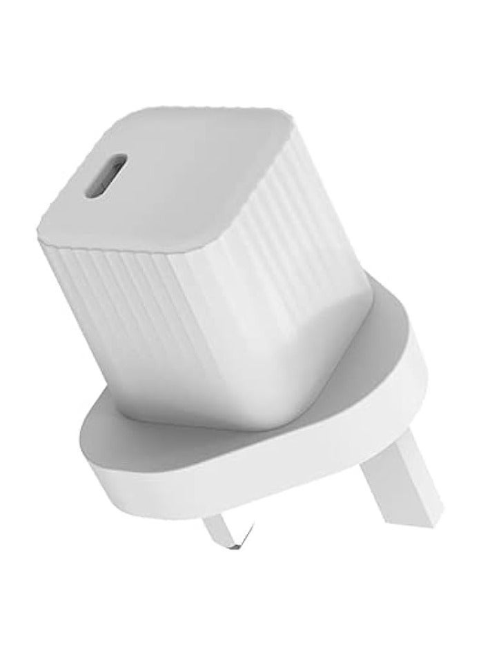 EKR شاحن سريع EKR 33W USB-C PD GaN مع محول حائط، آيفون 13/14/15/16/17، سامسونج جالاكسي، بيكسل، آيباد، آيربودز، أبيض و كابل شحن سريع EKR 100W USB-C إلى USB-C مضفر | 2م | شريحة Emark | نقل بيانات عالي السرعة - أبيض - Image 2