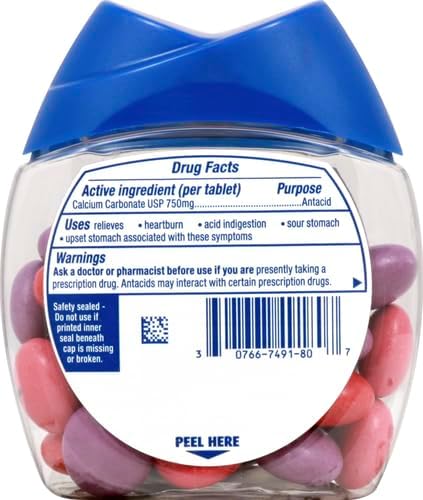 TUMS Chewy Bites Antacid Tablets for Chewable Heartburn  Acid Indigestion Relief Assorted Berries 32 Count Pack of 2 - Image 3
