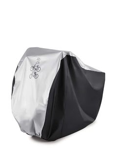 SYOSI Bike Cover for 2 Bikes Cycle Bicycle Rain Cover Waterproof Bike Cover All Weather Dust Resistant UV Protection Ideal for Mountain Bike, Road Bike 