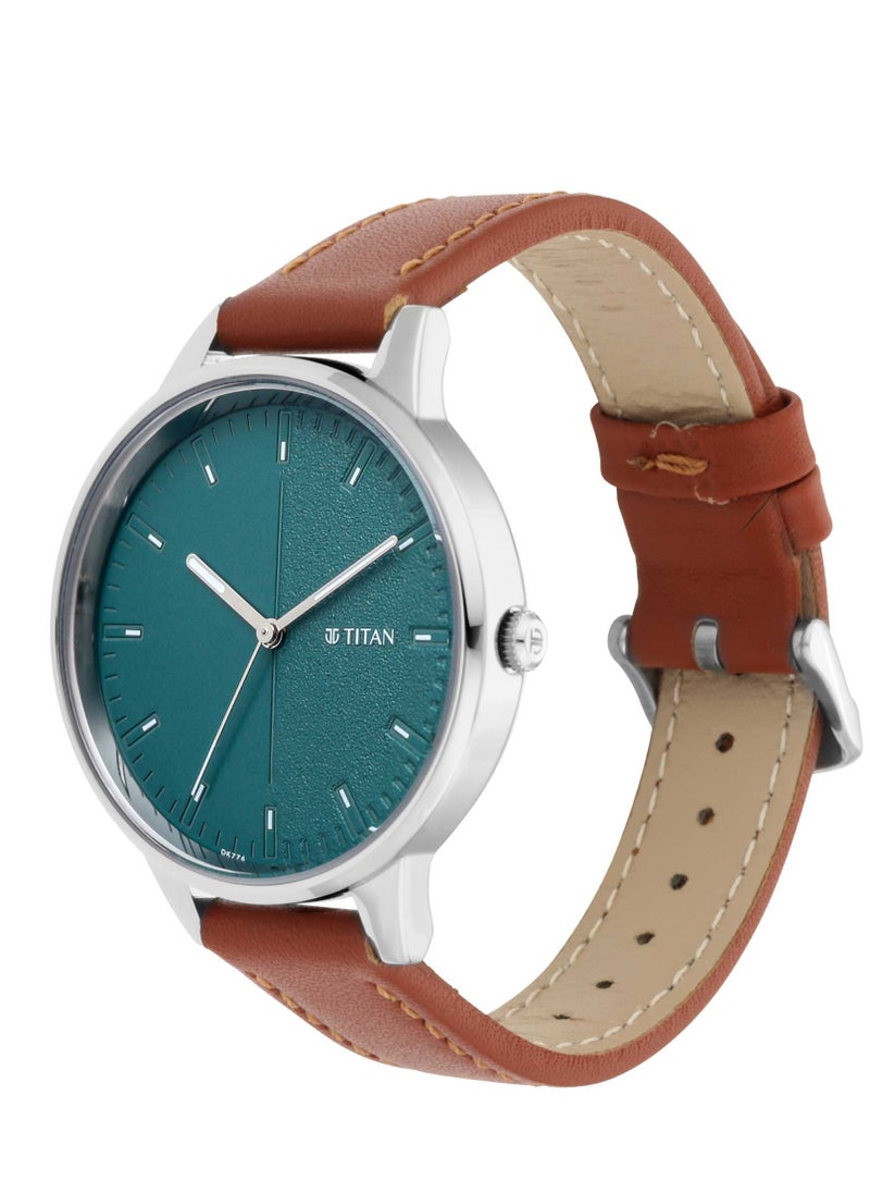 TITAN Titan Women's Precision Simplicity Watch: Grey Gradient Dial with Leather Strap  - Image 2