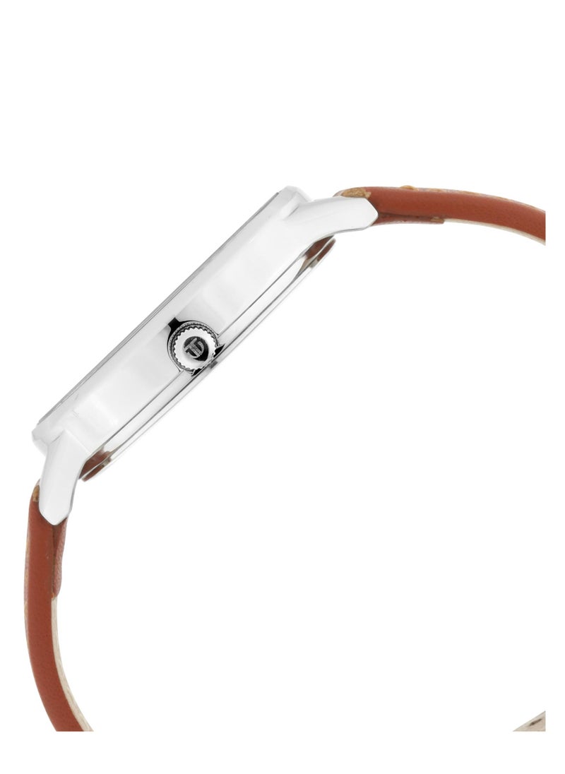 TITAN Titan Women's Precision Simplicity Watch: Grey Gradient Dial with Leather Strap  - Image 3