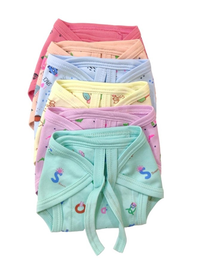 MURLI Cotton Cloth Hosiery Nappy/Diaper/Langot U Shaped Washable and Reusable for new born baby|Multicolor Extra Absorbent & Wide Cushion/Padding (12-18 Months) (Pack of 6 pcs.) - Image 4