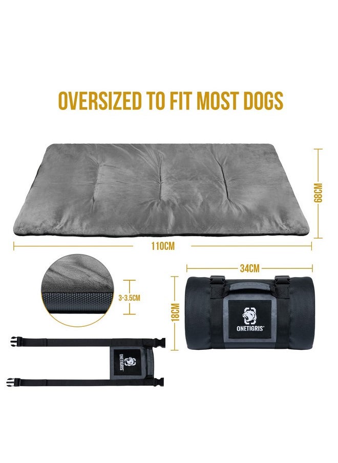 OneTigris - OneTigris Travel Dog Bed - Portable Waterproof Anti-Slip Dog Camping Bed, 3.6ft by 2.2ft Outdoor Indoor Mat Cushioned Plush Warm Puppy Mattresses - Image 1