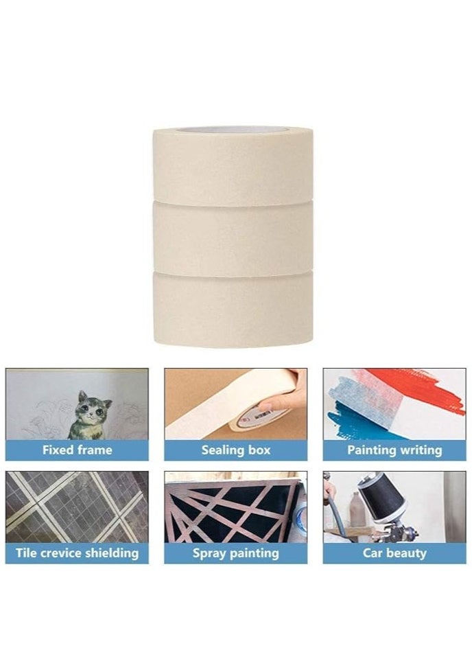 Libra Libra Heavy Duty Masking Tape (Ivory,2in x 20 Yard) Pack of 6  - Image 3