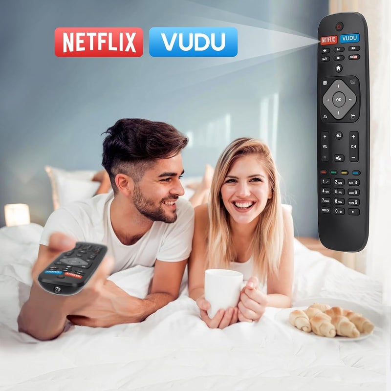 جهاز التحكم عن بعد البديل لتلفزيون Philips الذكي، متوافق مع جميع تلفزيونات Philips الذكية LCD وLED بدقة 2K و4K وUHD. - Image 4