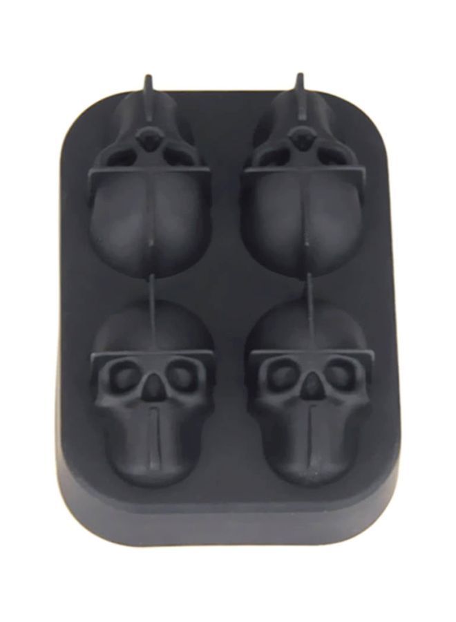 NIBEMINENT Skull Shaped Silicone Ice Cube Tray Black 13centimeter  - Image 1