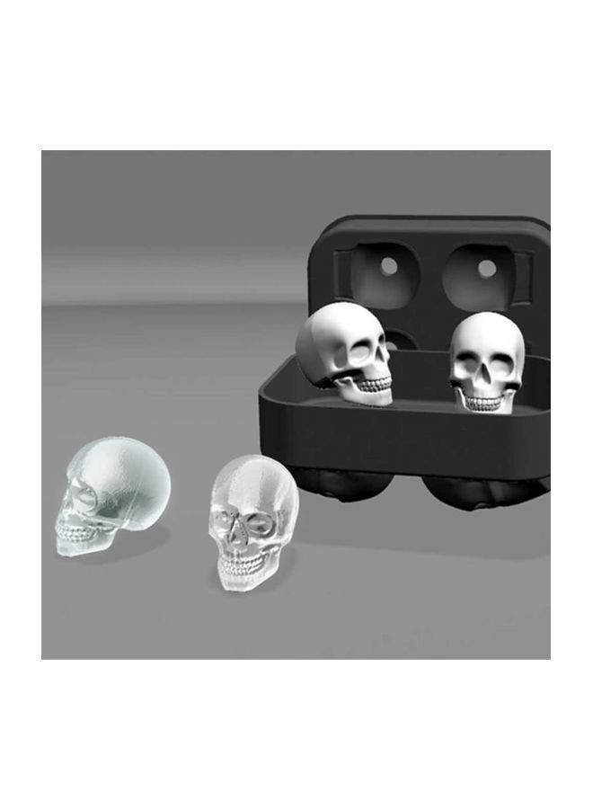NIBEMINENT Skull Shaped Silicone Ice Cube Tray Black 13centimeter  - Image 5