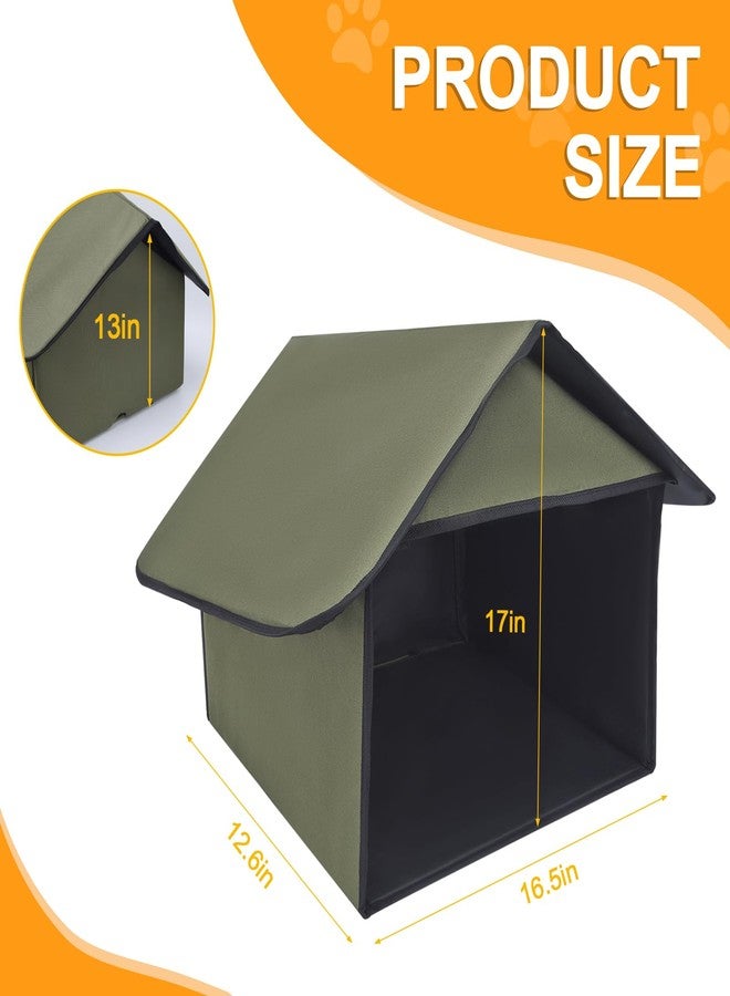 Soekoa Outdoor Cat Feeding Station, Stray Cat Shelter, Cat Shelter Outdoor for Food and Wate, Waterproof Pet Shelter for Cats Birds, Rabbits and Small Dog (Blue, 17 in) - Image 2