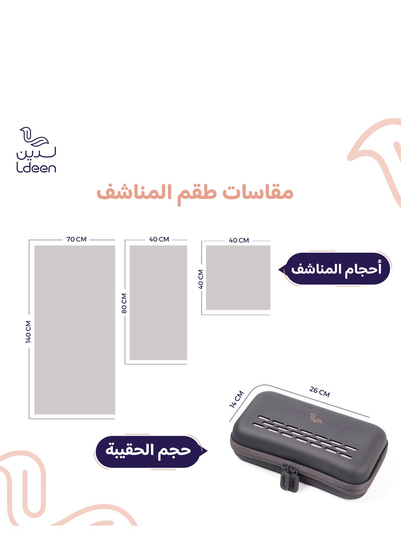 لدين طقم المناشف المطورة - سماوي - Image 3