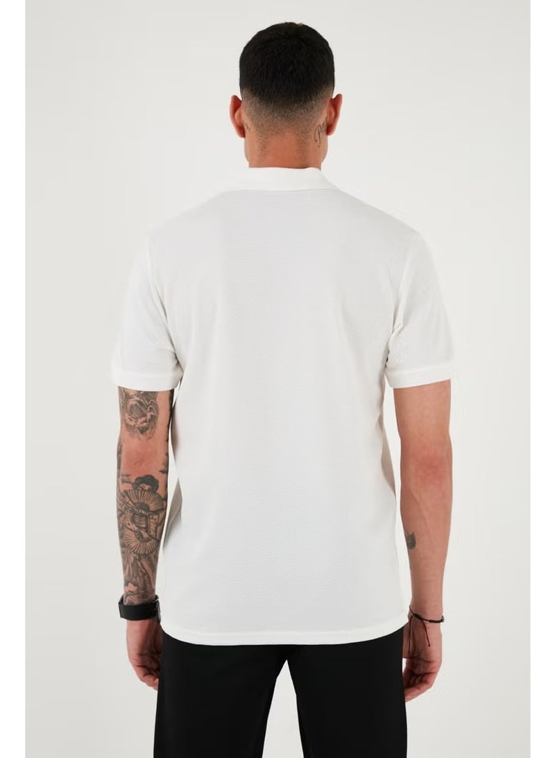 Buratti Cotton Regular Fit Zippered Polo Neck T Shirt Men's Polo Neck T Shirt 5902915 - Image 2