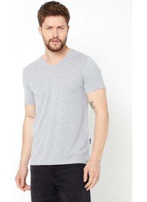 mmetalic Metallic Men's Multicolor T-Shirt Regular Fit Comfortable Cut V-Neck 5-Piece Basic T-Shirt Pack  - Image 2