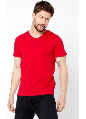 mmetalic Metallic Men's Multicolor T-Shirt Regular Fit Comfortable Cut V-Neck 5-Piece Basic T-Shirt Pack  - Image 5