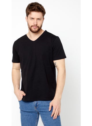 mmetalic Metallic Men's Multicolor T-Shirt Regular Fit Comfortable Cut V-Neck 5-Piece Basic T-Shirt Pack  - Image 4