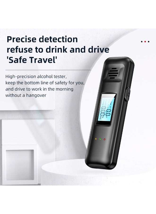 Portable Breath Alcohol Tester with LED Display – High Precision Sensor, USB Rechargeable, Lightweight Pocket Design, Accurate Breathalyzer for Safe Travel - Image 2